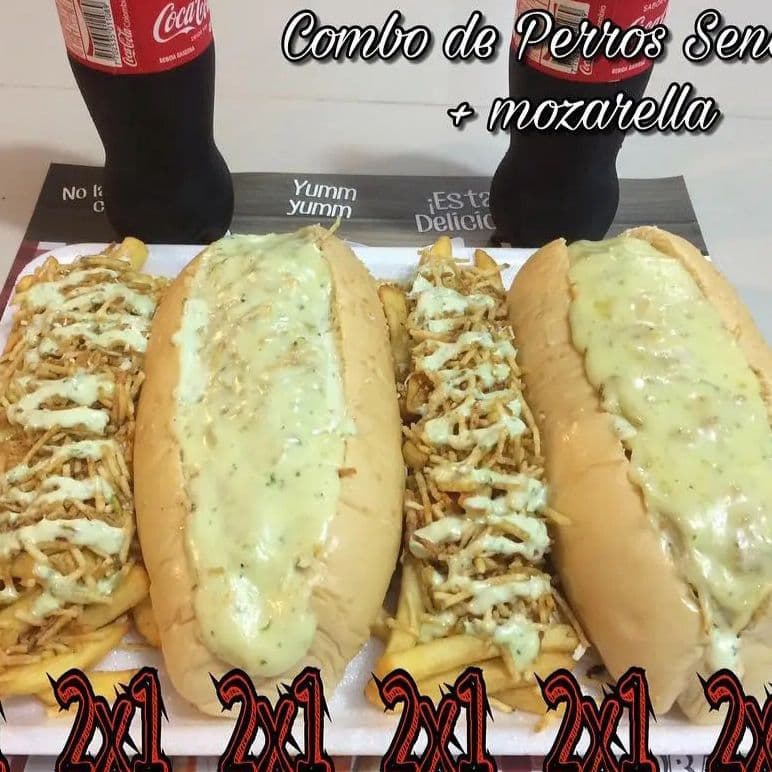 2 Perros Super Gratinados + Papas Francesas