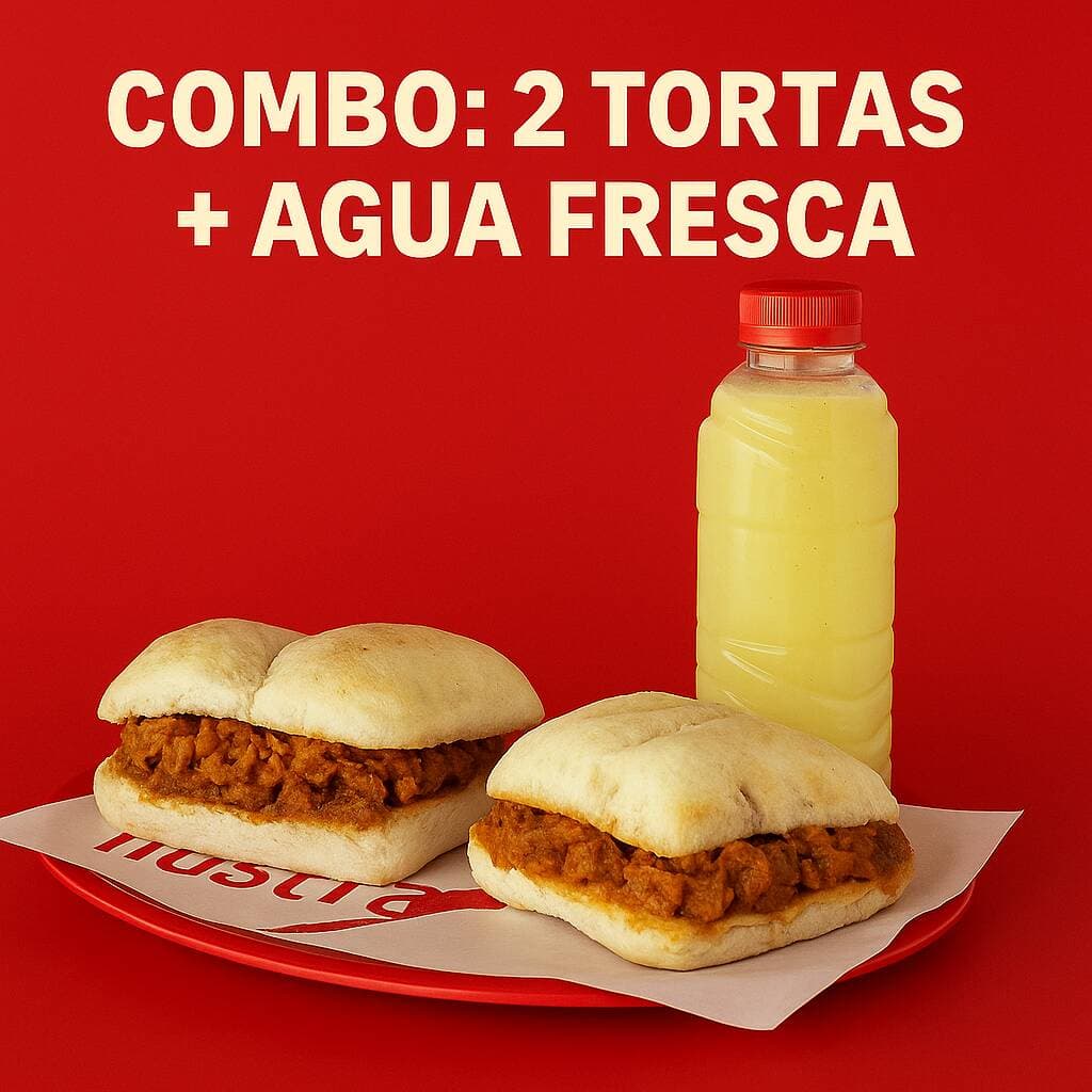 2 Tortas + Agua fresca