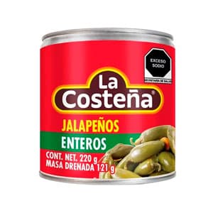 CHILES JALAPEÑOS ENTEROS LA COSTEÑA 220G
