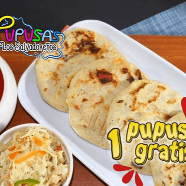 Promoción 4 Pupusas ( Frijol con Queso)