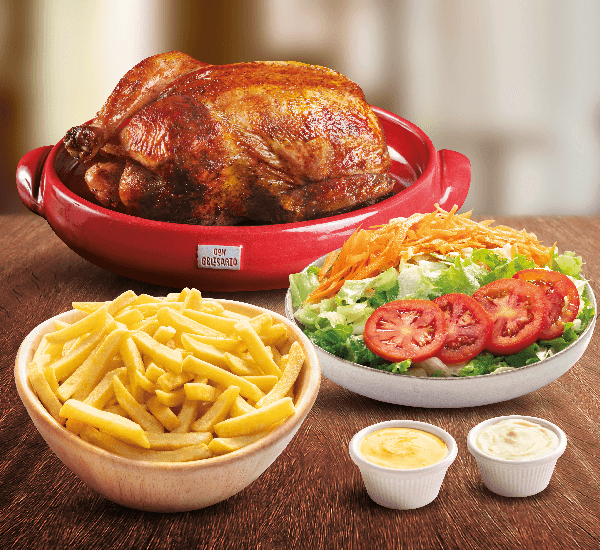 1 Pollo Don Beli con papas fritas y ensalada