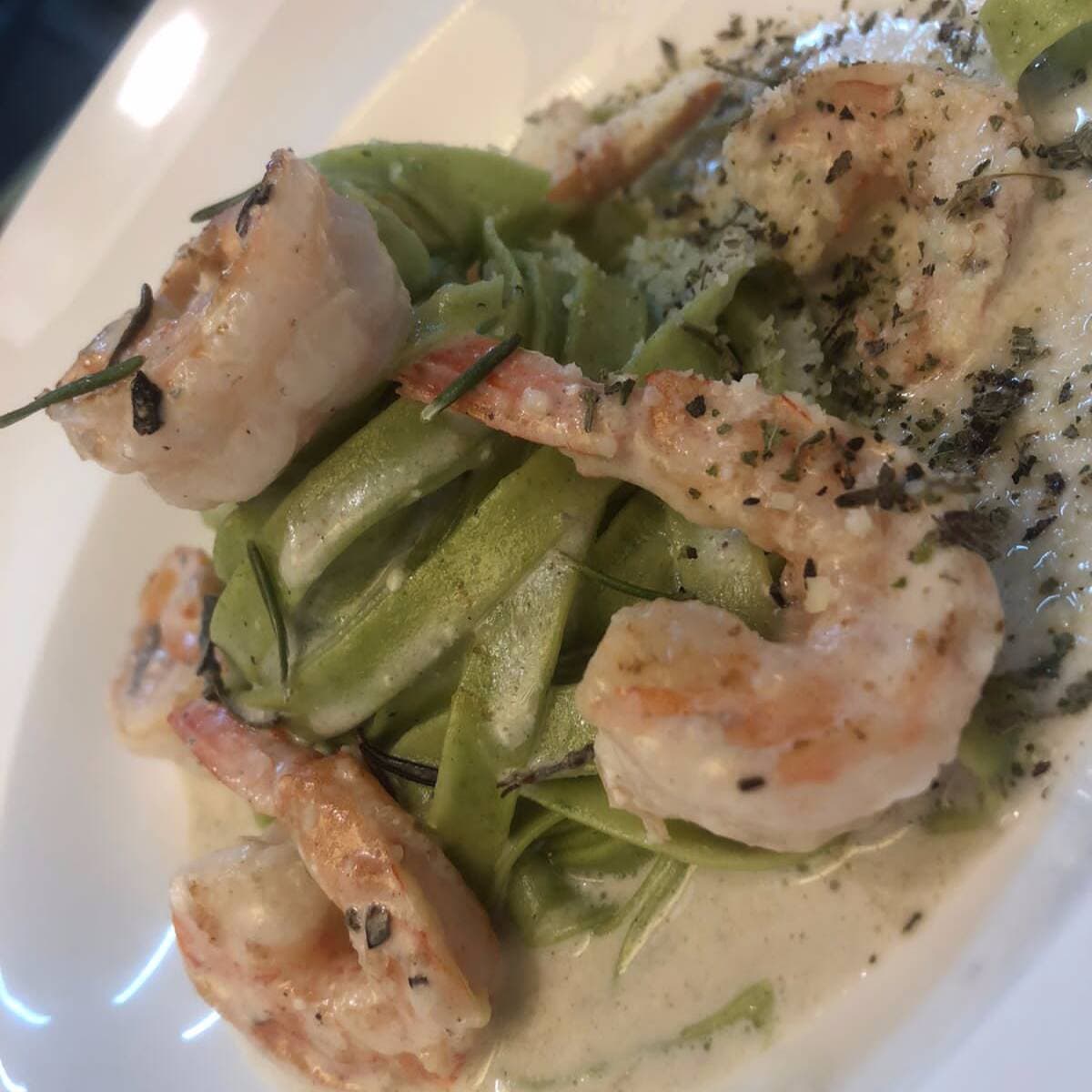 Pasta con Camarones