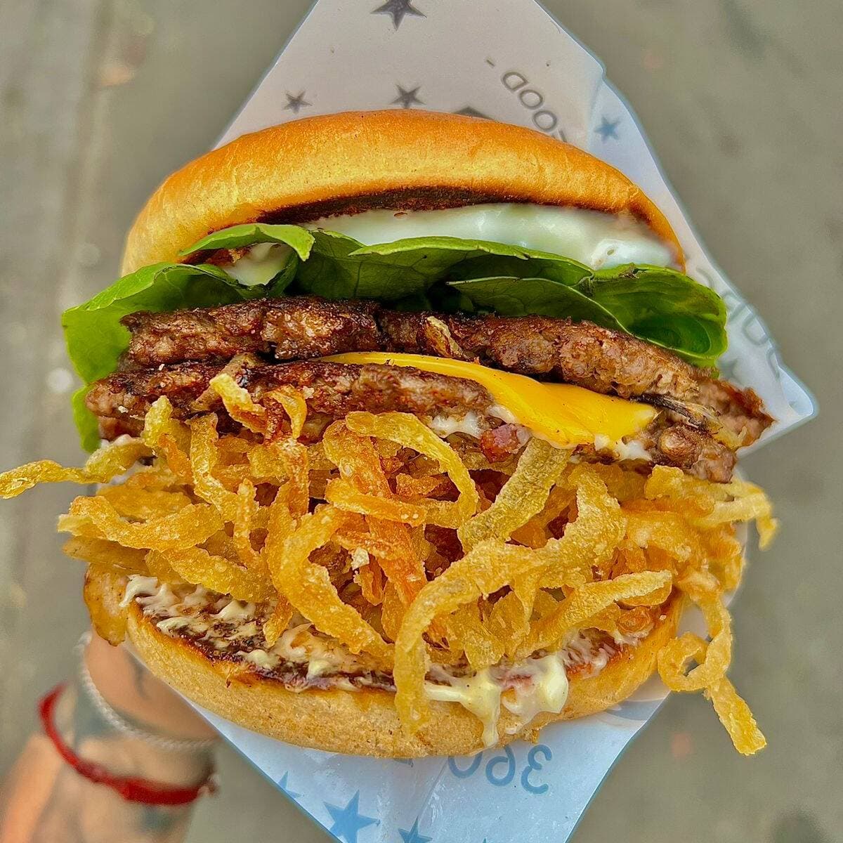 Combo Crispy Onion Smash Burger Sencilla