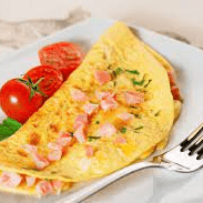 OMELETTE DE CLARAS DE HUEVO RELLENO DE JAMÓN