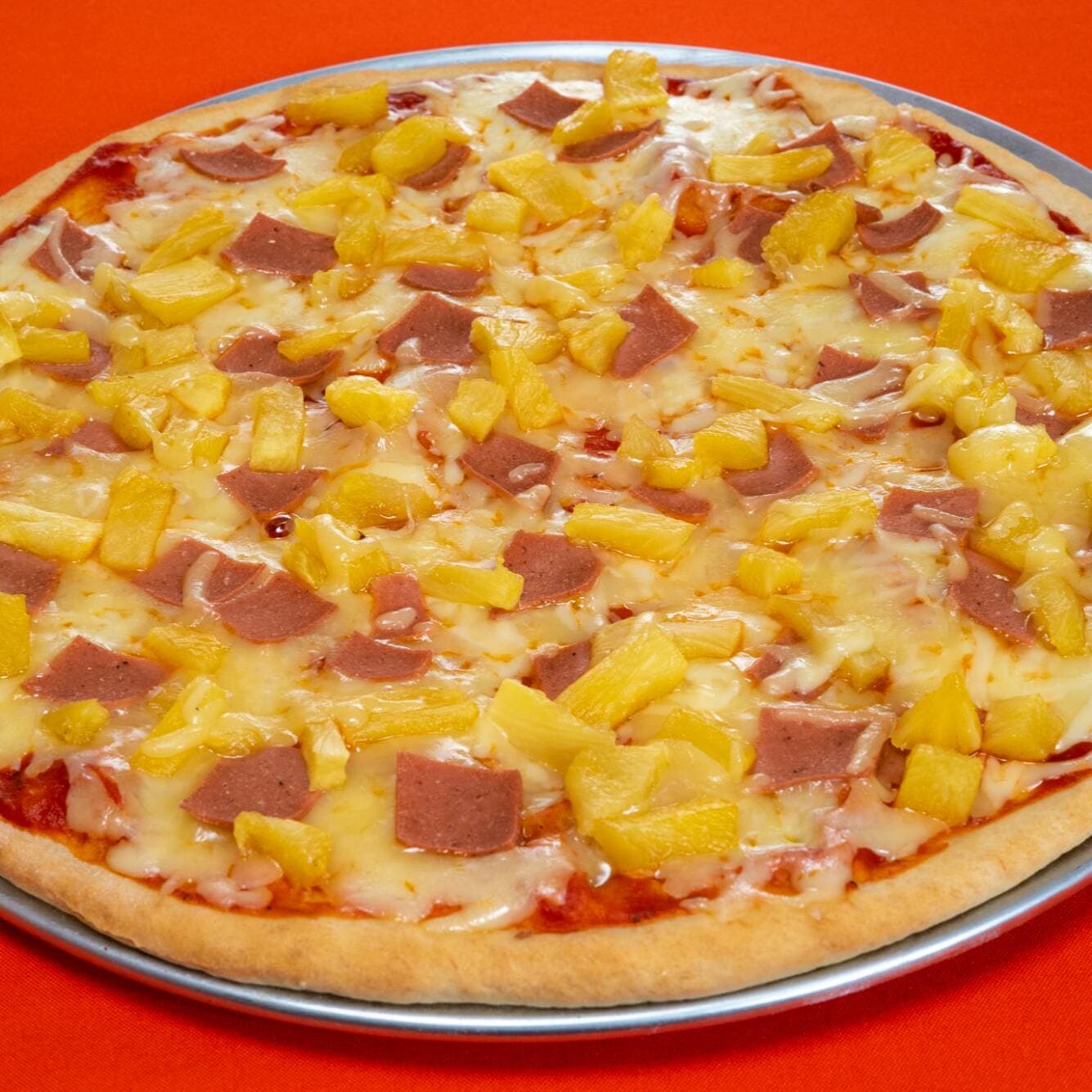 Pizza hawaiana mediana