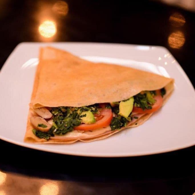 Crepa de Espinacas, Philadelphia y Jamón