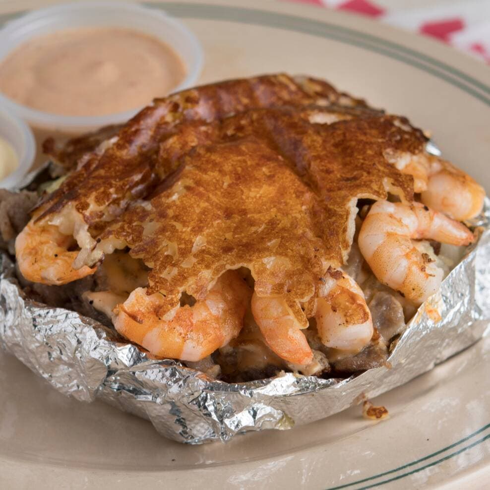 Papa Rellena Mar y Tierra