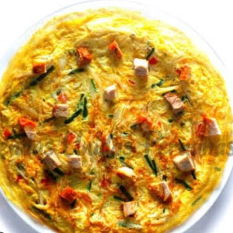 Tortilla con Chancho y Verduras