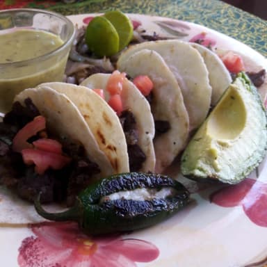 TACOS VAQUEROS (tortilla de Harina