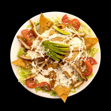 Chilaquiles / Enchiladas con Milanesa de Pollo