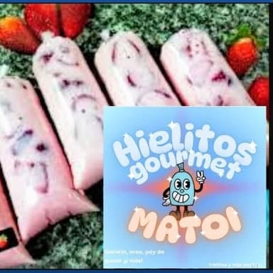 Hielito gourmet sabor fresa con lechera