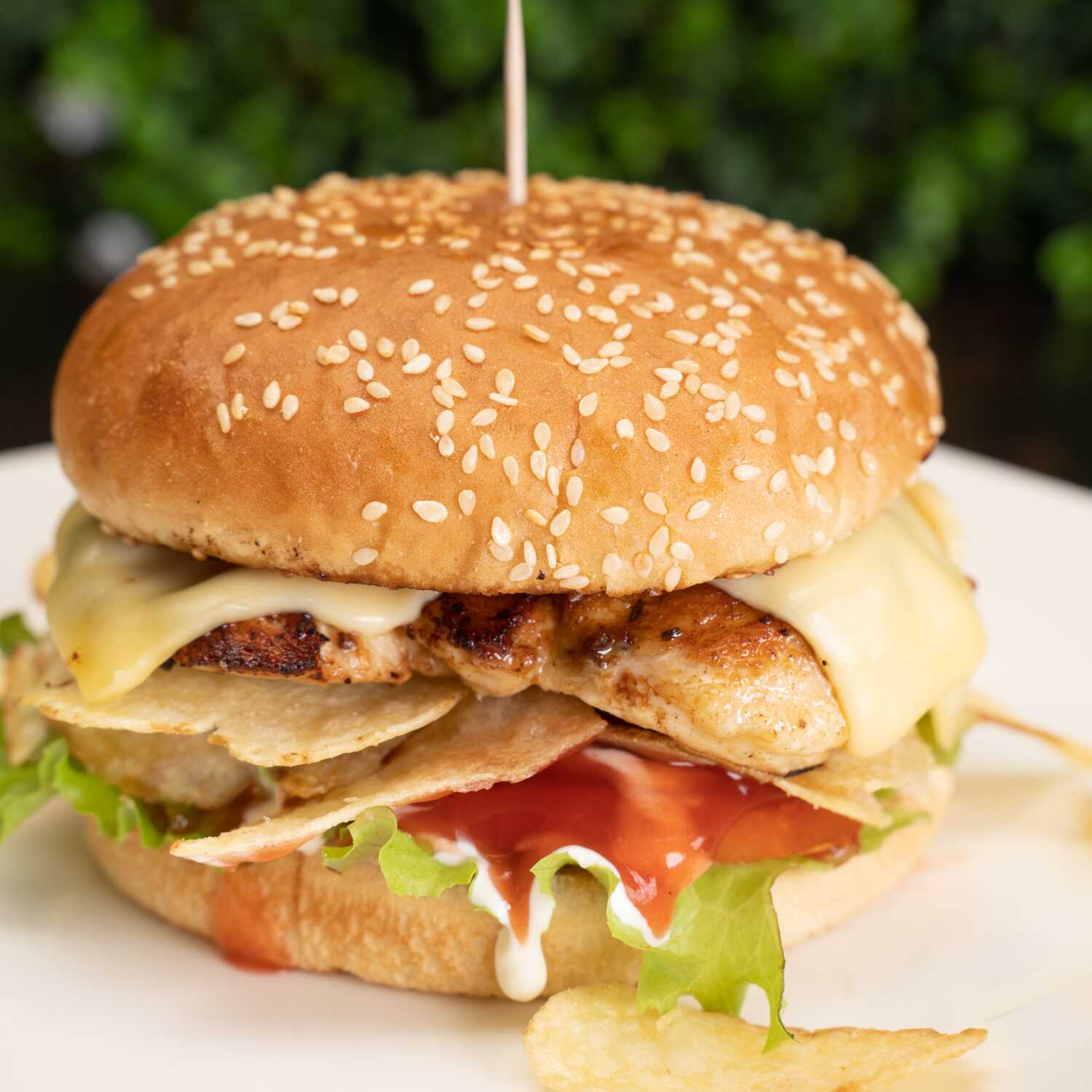 Hamburguesa Torta De Pollo