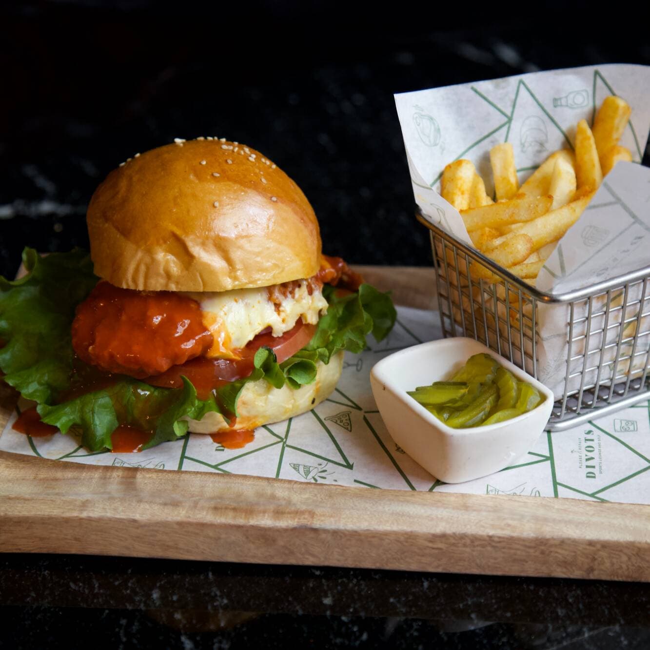 Hamburguesa Buffalo Chicken