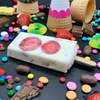 Paleta de Fresas con Crema
