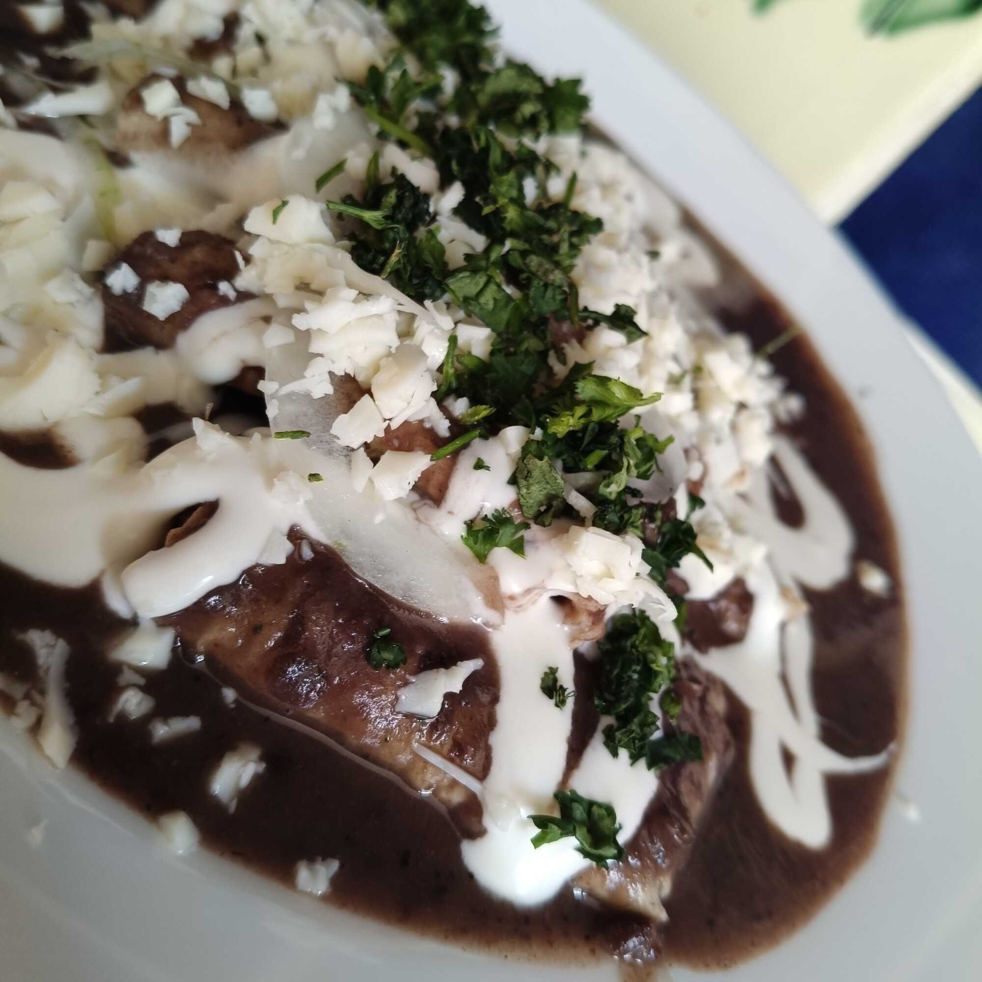 Enfrijoladas con Proteína a Escoger