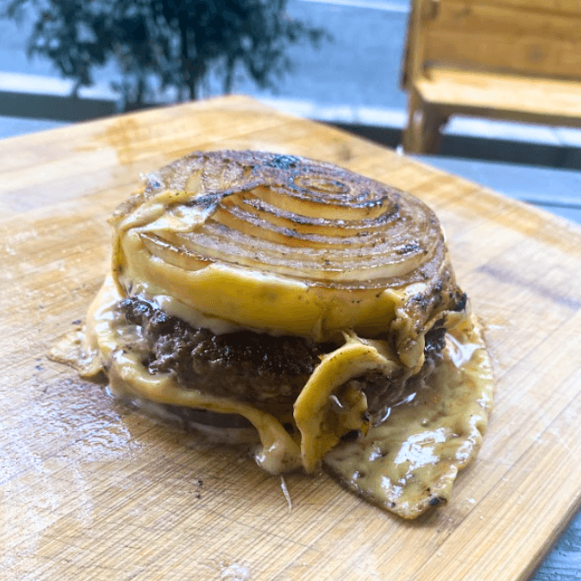 Bajo Carbo - Hamburguesa de Cebolla(14c)