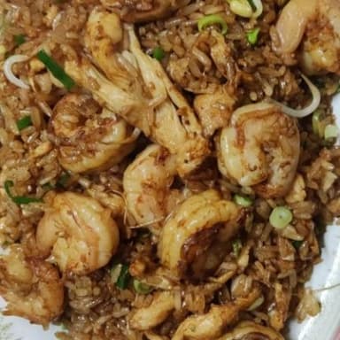 Arroz Frito con Camarones con Pollo虾鸡饭