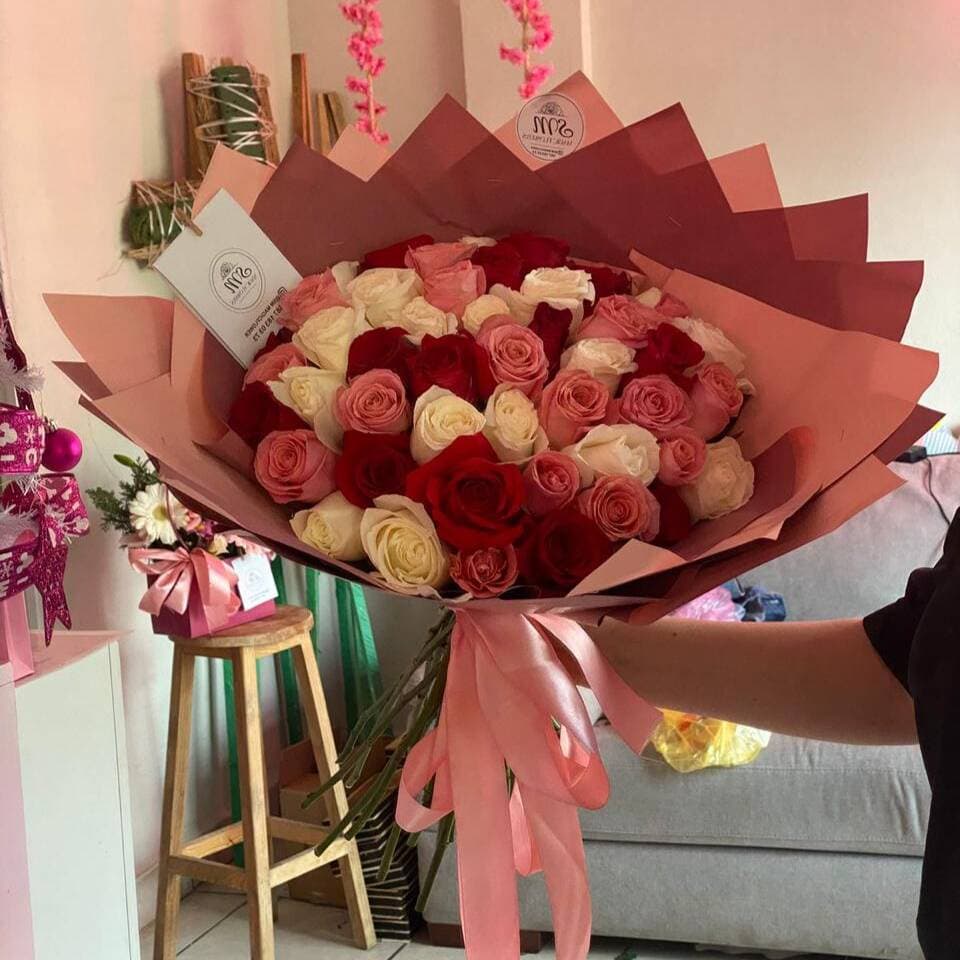 50 Rosas Blancas,rojas,rosas