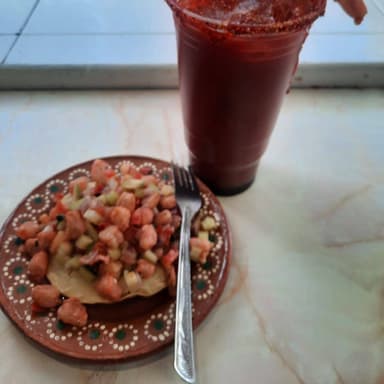 TOSTADA DE CEVICHE DE CAMARON