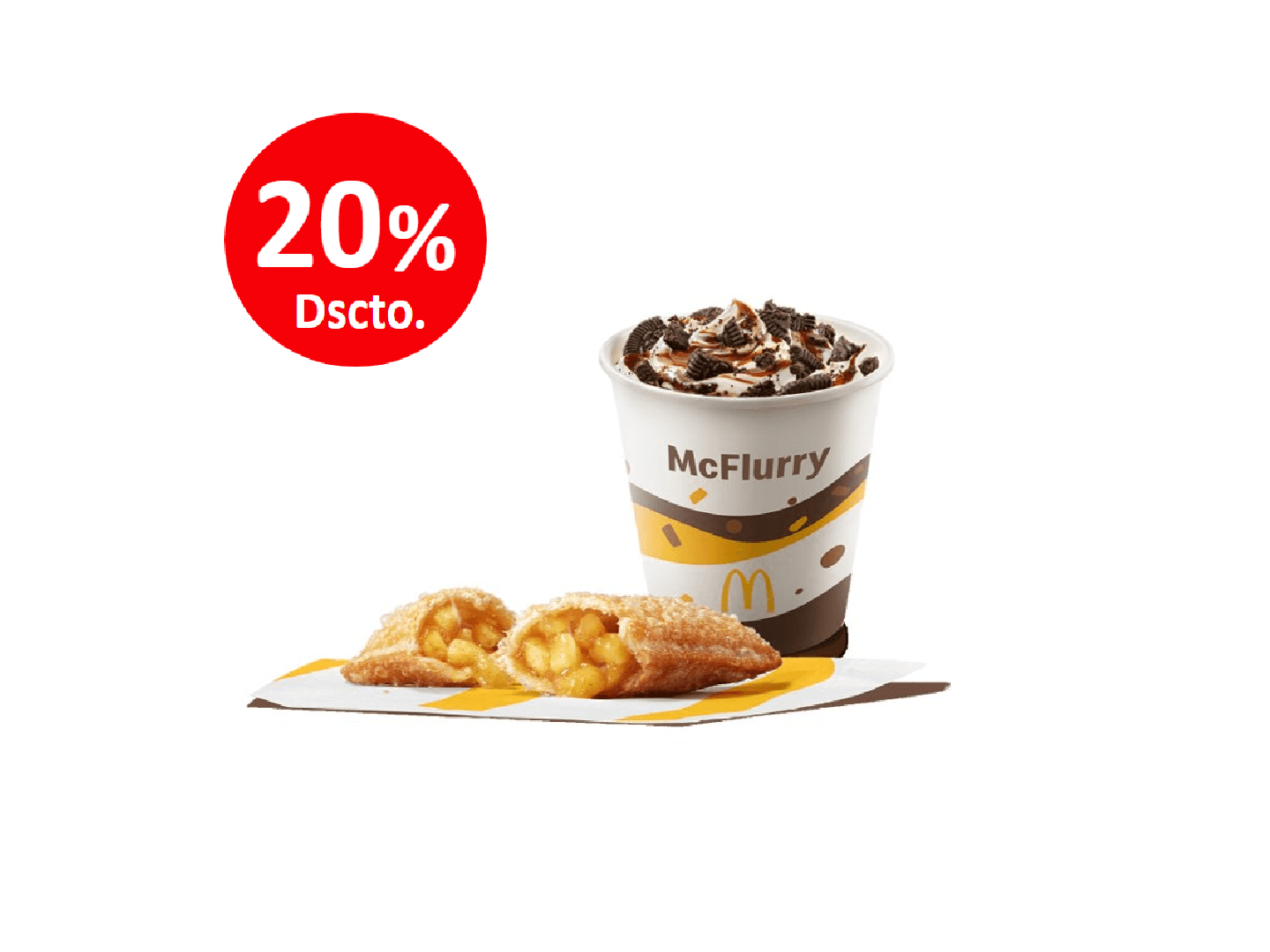 Pie de manzana con McFlurry Oreo