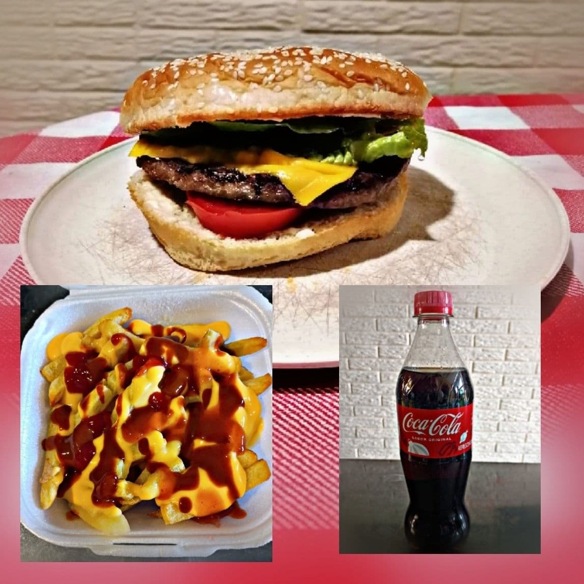 Combo Hamburguesa Sencilla-papas-refresco