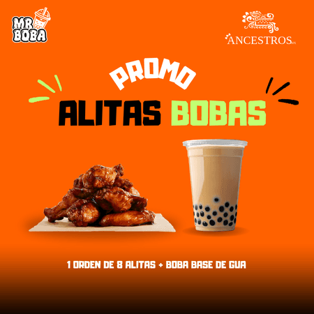 COMBO ALITAS BOBAS