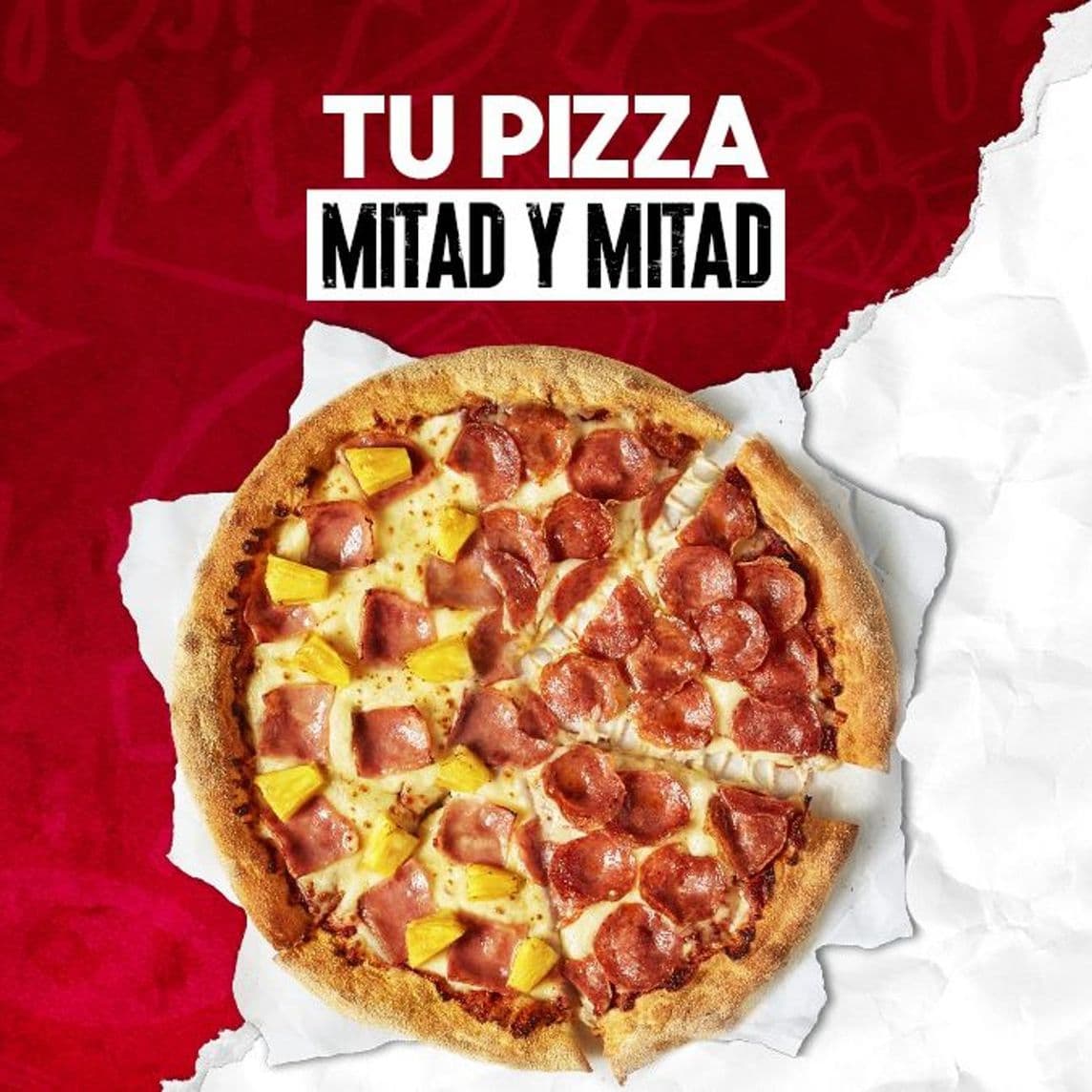 Pizza por Mitades Mediana