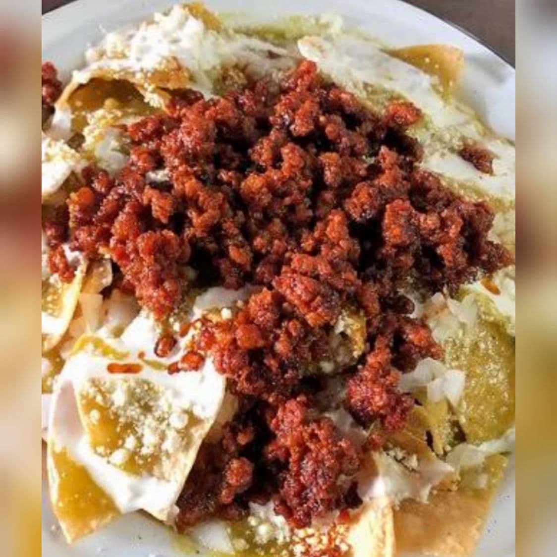 chilaquiles de carne campechana