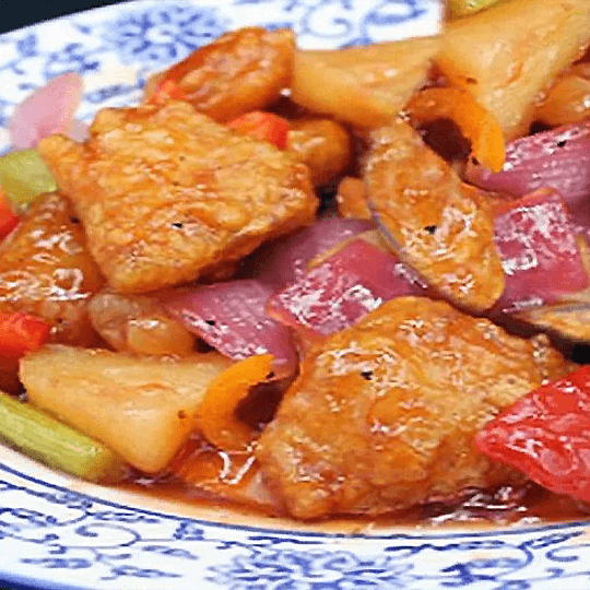 Pescado con Piña