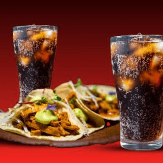 como 8 Tacos + 2 Refrescos