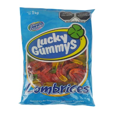 Gomita Lombriz 1kg Gusanito Lucky Gummy