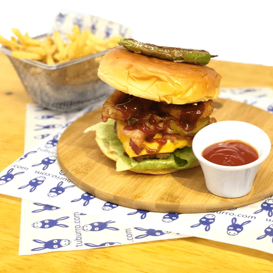 Hamburguesa Aros BBQ