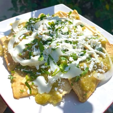 Chilaquiles Verdes Con Chorizo Bien Repo!