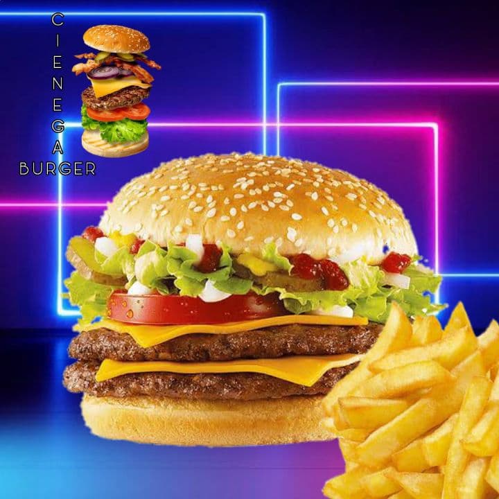 Burger Doble con Papas 60g