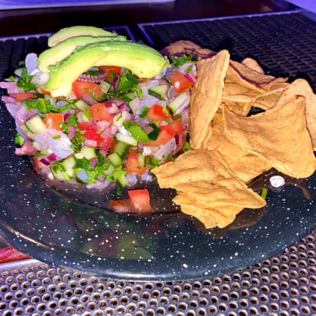 Tostada Campechana (pescado,camaron y pulpo)