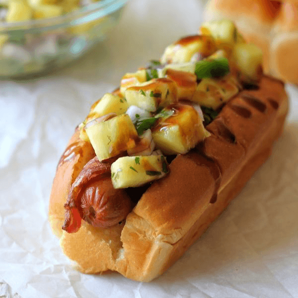Hot Dog a la Hawiana (3 Piezas)