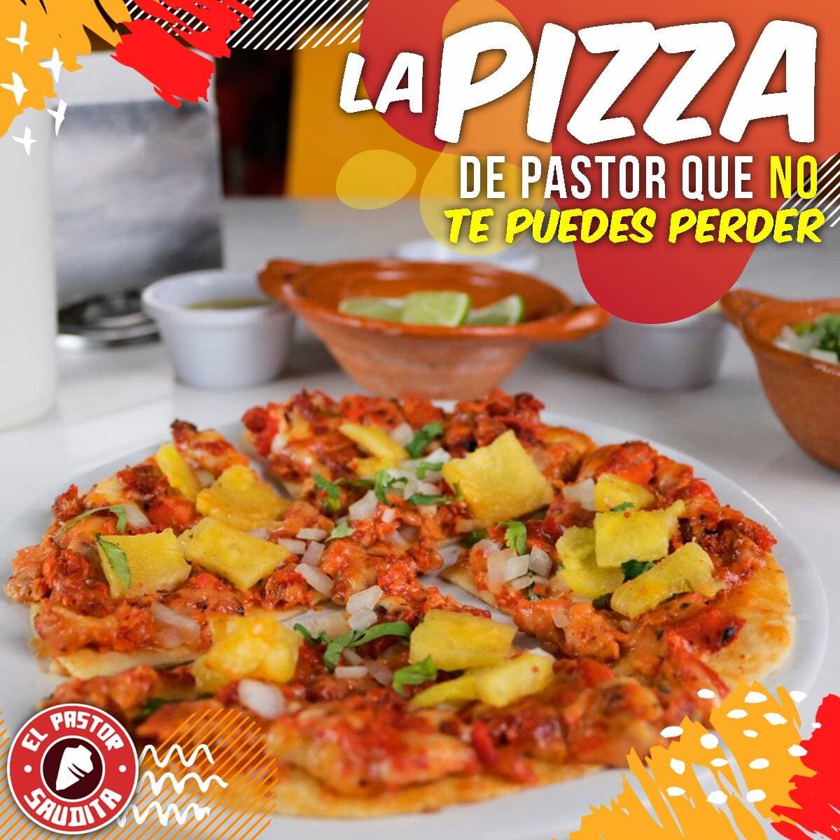 Pizza de Pastor Mediana mas 2 Ref Naturales 500 ML