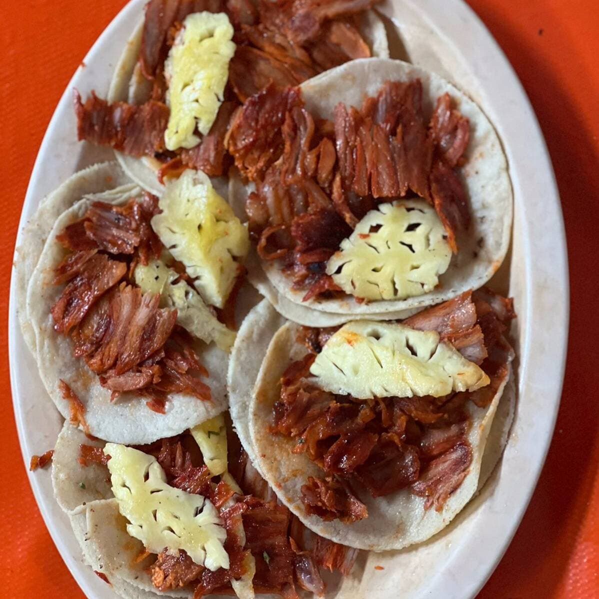 Taco al pastor de harina
