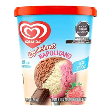 Helado Napolitano Zero Azúcar (900ML)
