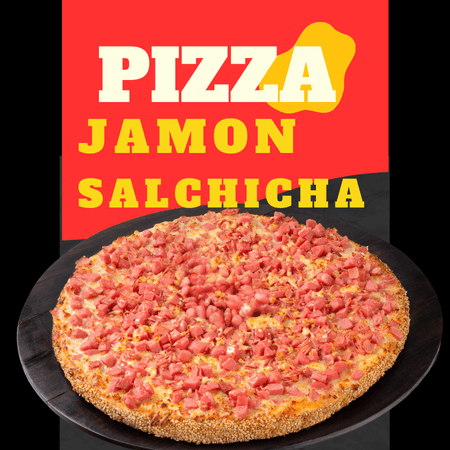 Pizza jamón y salchicha 38cm