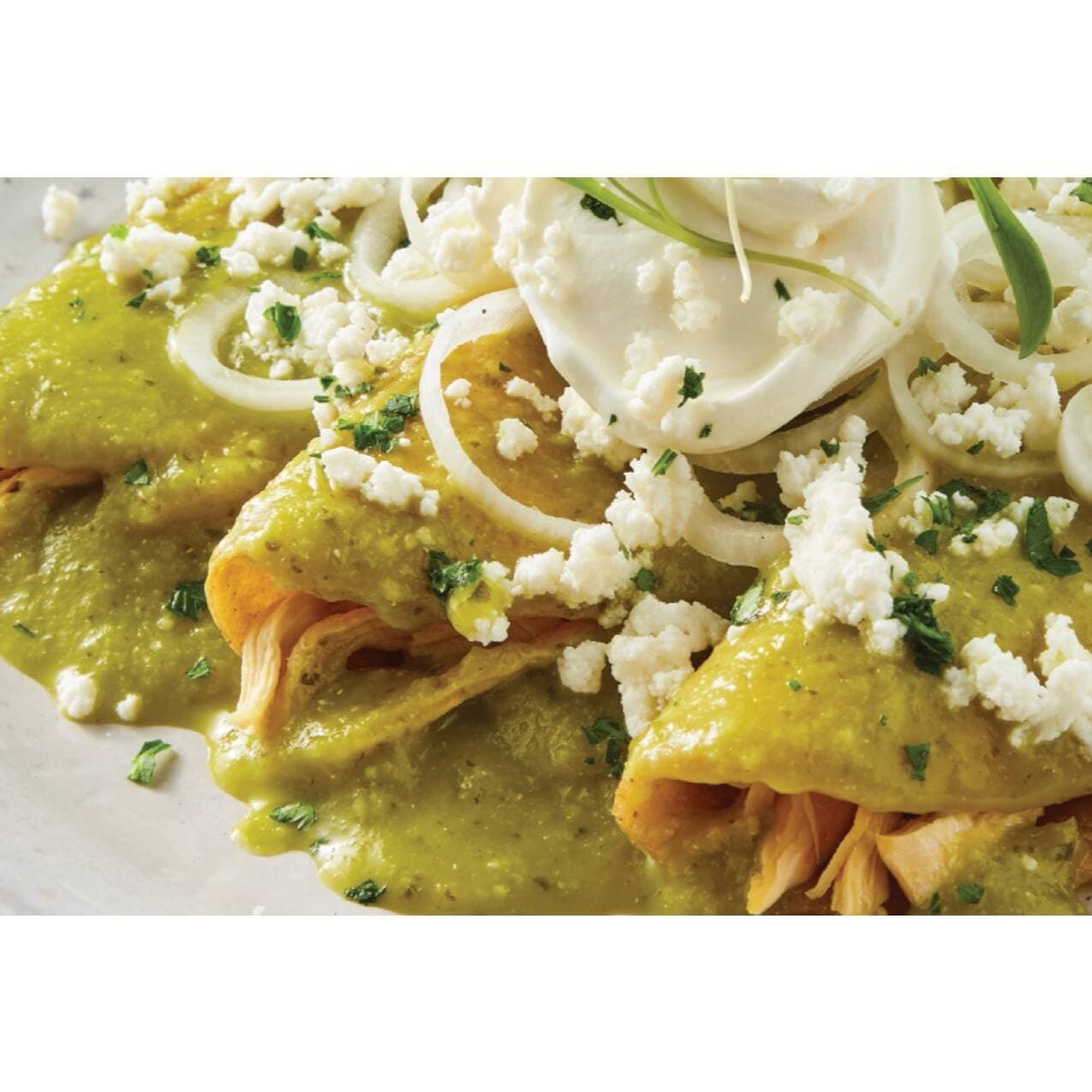 (3) Enchiladas Verdes +3 Complementos