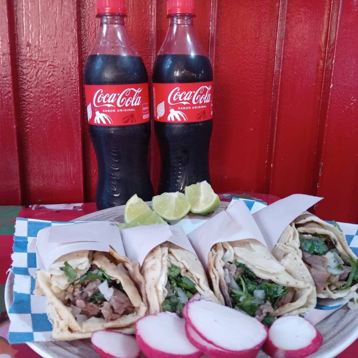 Tacos para 2 Coca Cola