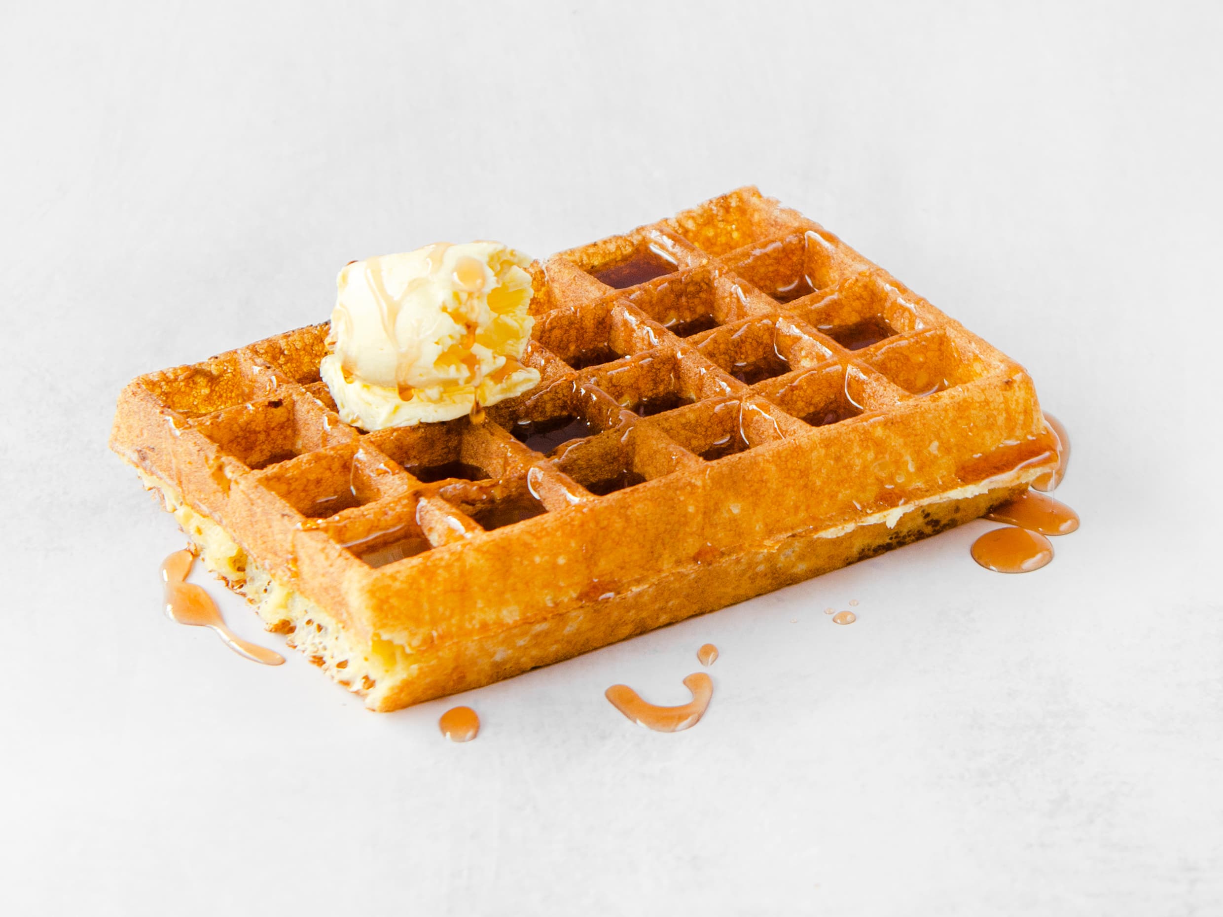 Gofre Mantequilla y Syrup