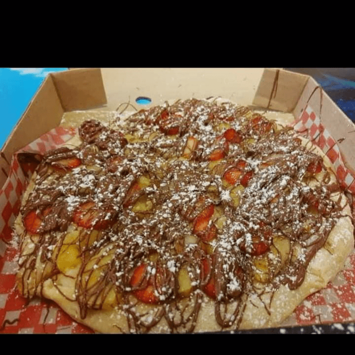 pizza personal de nutella