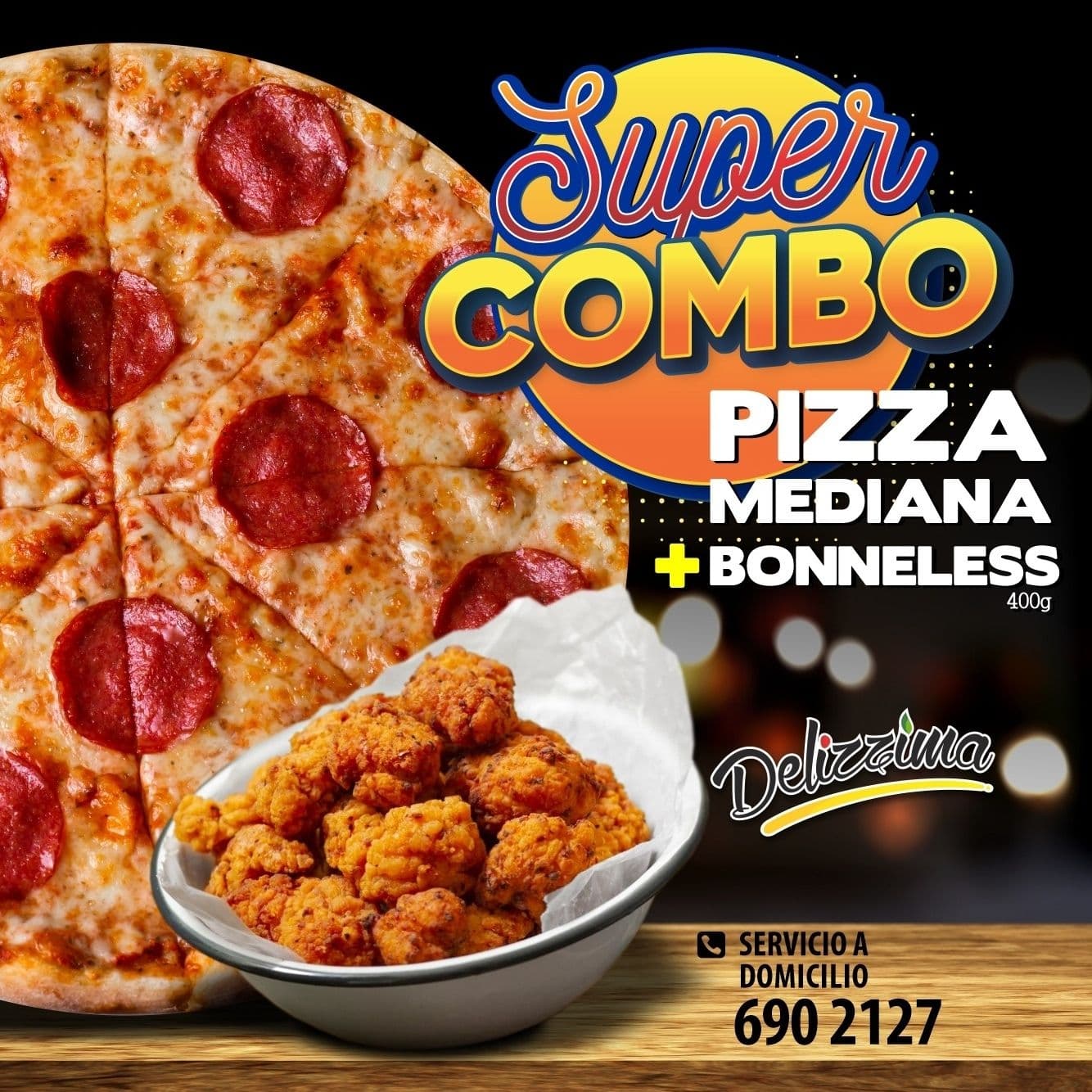 Cómo Pizza y Boneless