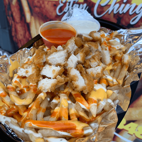 Papas Fritras Especiales con Pollo