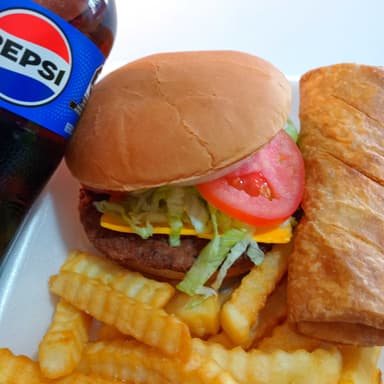 Hamburguesa y burrito