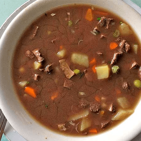 Caldo De Pajarilla con Arepitas
