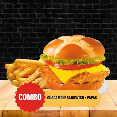 PROMO HAMBURGUESA GUACAMOLE + PAPAS