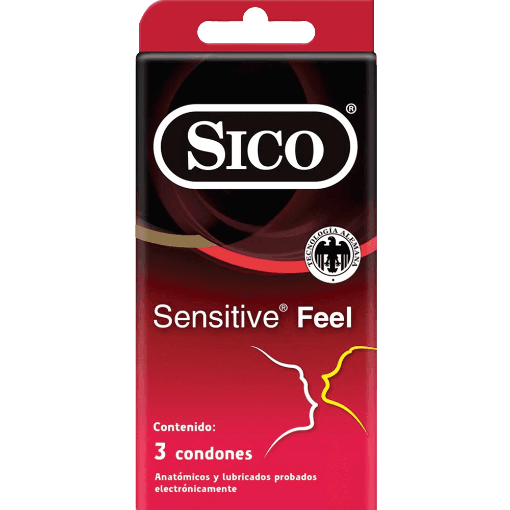 Condones lubricados Sico Sensitive 3 pz blister